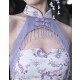 Dragon in Wisteria Crystal Tassel Crop Top