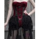 Blood Supply Alice Dark Gothic Corset and Lace-Up Set in Red