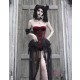 Blood Supply Alice Dark Gothic Corset and Lace-Up Set in Red