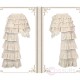 Blood Supply Sparkling Diamonds Ruffled Bow Lace-Up Irregular Gothic Elegant Lolita Skirt & Corset Set