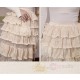 Blood Supply Sparkling Diamonds Ruffled Bow Lace-Up Irregular Gothic Elegant Lolita Skirt & Corset Set