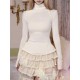 Blood Supply Sparkling Diamonds Ruffled Bow Lace-Up Irregular Gothic Elegant Lolita Skirt & Corset Set