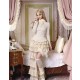 Blood Supply Sparkling Diamonds Ruffled Bow Lace-Up Irregular Gothic Elegant Lolita Skirt & Corset Set
