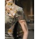 Blood Supply Gothic Punk Button Slim Snake Pattern Fishtail Long Slit Cheongsam Dress