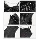 Blood Supply Gothic Bodycon Cami Dress Evening Gown PU Leather Mermaid Dress