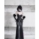 Blood Supply Gothic Bodycon Cami Dress Evening Gown PU Leather Mermaid Dress