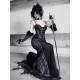 Blood Supply Gothic Bodycon Cami Dress Evening Gown PU Leather Mermaid Dress