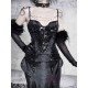 Blood Supply Gothic Bodycon Cami Dress Evening Gown PU Leather Mermaid Dress