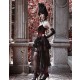 Blood Supply Gothic Corset Top with Lace Mesh Yarn Trailing Skirt Set