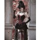 Blood Supply Gothic Corset Top with Lace Mesh Yarn Trailing Skirt Set