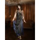 Blood Supply Gothic Punk Slim Fit Halter Dress