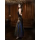 Blood Supply Gothic Punk Slim Fit Halter Dress