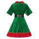 2023 Christmas Green Dress Cosplay Costume for Holiday Fun and Festivities