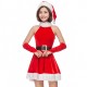 2022 Girls Christmas Santa Costume Dress with Hat and Accessories