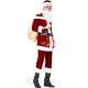 2022 New Santa Claus Outfit for Men Adults Christmas Costume Suit
