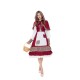 Red Riding Hood Christmas Dress Costume for Holiday Parties and Festivities