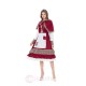 Red Riding Hood Christmas Dress Costume for Holiday Parties and Festivities