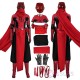 Female Daredevil Cosplay Costume Elektra Red Suit Top Level