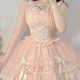 Sweet and Edgy Gothic Lolita Slip Dress with Long Sleeve Overlay