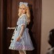 Daily Lovely Butterfly Print Lolita Short Sleeve Dress