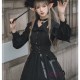 Vintage Halloween Irregular Hem Lolita Long Sleeve Dress