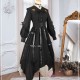 Vintage Halloween Irregular Hem Lolita Long Sleeve Dress