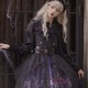 Halloween Gothic Vintage High Waist Lolita Jumper Skirt Set
