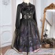 Halloween Gothic Vintage High Waist Lolita Jumper Skirt Set