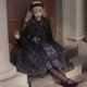 Halloween Gothic Vintage High Waist Lolita Jumper Skirt Set