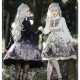 Vintage Gothic Lolita Jumper Skirt with Long Sleeve Blouse