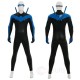 Comic Style Dick Grayson Blue Leather Cosplay Costume No Muscle Padding