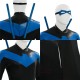 Comic Style Dick Grayson Blue Leather Cosplay Costume No Muscle Padding