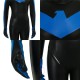 Comic Style Dick Grayson Blue Leather Cosplay Costume No Muscle Padding