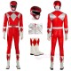 Red Power Rangers Cosplay Costume Jason Lee Scott Cosplay Suit 