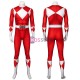Red Mighty Morphin Suit Power Rangers Cosplay Costume