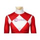 Red Mighty Morphin Suit Power Rangers Cosplay Costume
