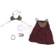 Star Wars 6 Princess Leia Cosplay Costumes Top Level Outfit