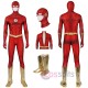 TF S8 Barry Allen Cosplay Suits With Gold Boots