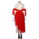 Girls Harley Red Dress The Suicide Squad Cosplay Costume