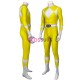Yellow Mighty Morphin Suit Power Rangers Cosplay Costume