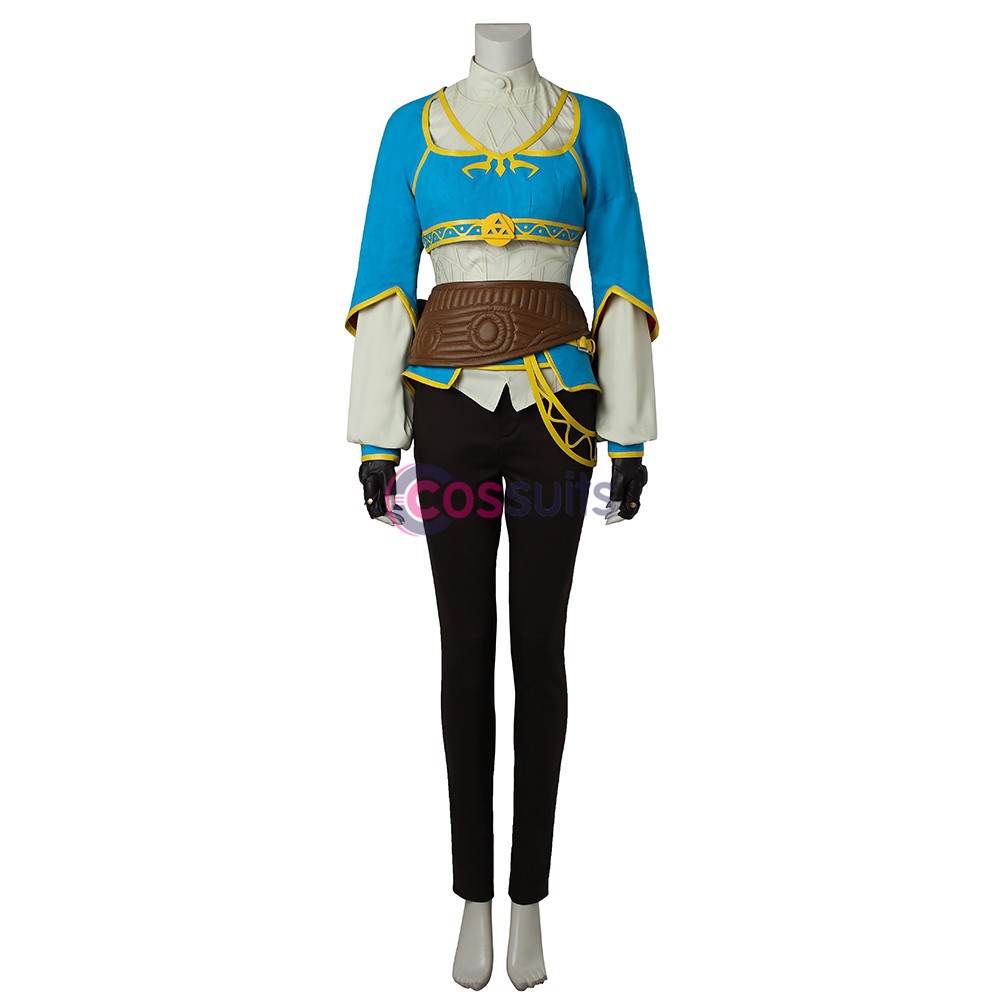 breath of the wild zelda blue dress Princess Zelda Costume Breath Of The Wild Blue Velvet Princess Dress Zelda  Cosplay Costume Woman Top