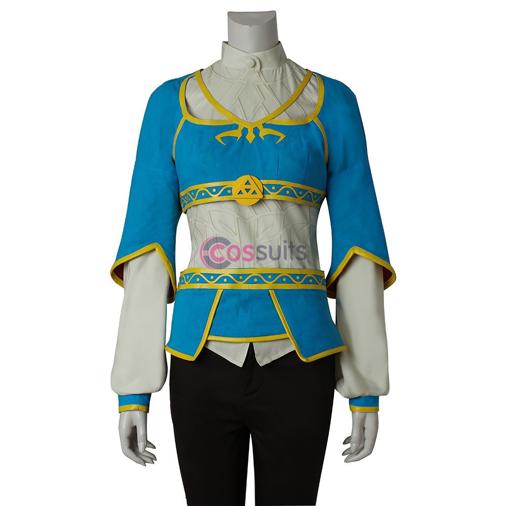Princess Zelda Blue Costume The Legend of Zelda Breath of The Wild Cosplay Princess Zelda Blue Costume The Legend of Zelda Breath of The Wild Cosplay