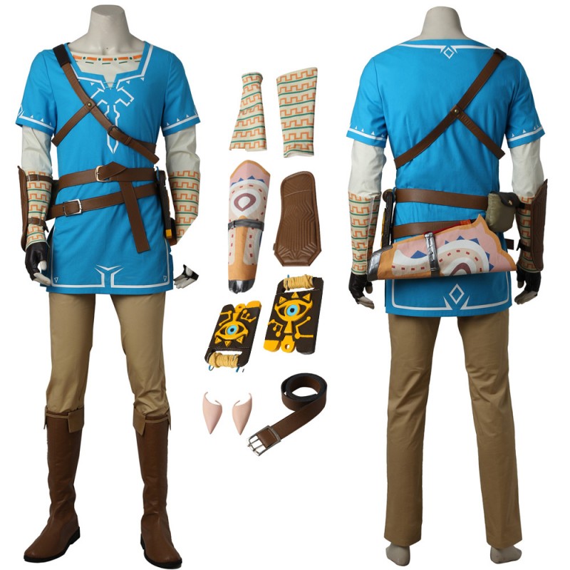 Link Cosplay Costume The Legend of Zelda Breath of the Wild Cosplay Outfit  - CosSuits