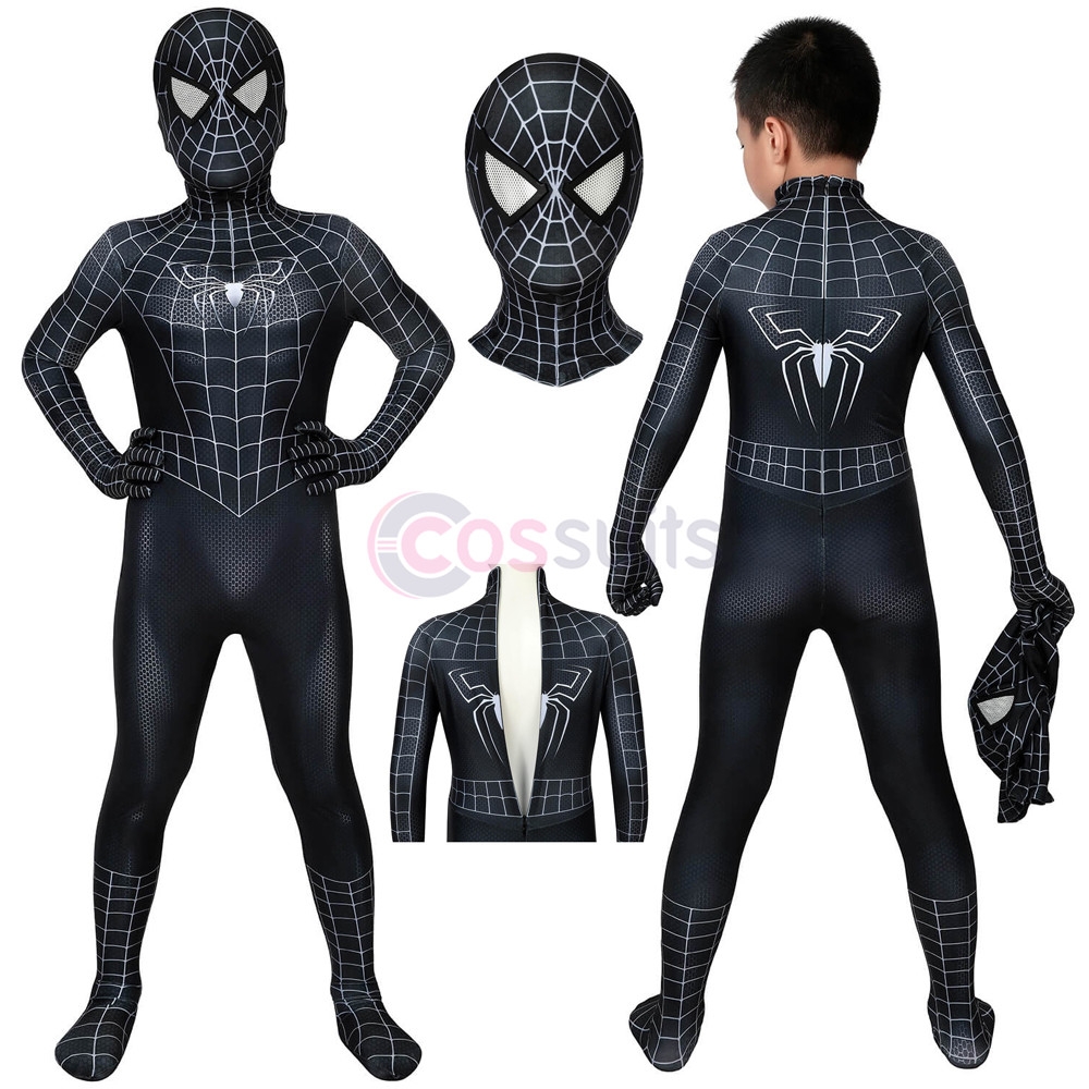 Spider-man Kids Costume Spiderman 3 Eddie Brock Venom Cosplay Suits Party  Gifts - CosSuits